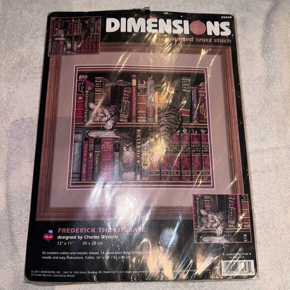 NOS Unopened 2001 Dimensions Counted Cross Stitch Frederick The Literate #35048 - Picture 1 of 5